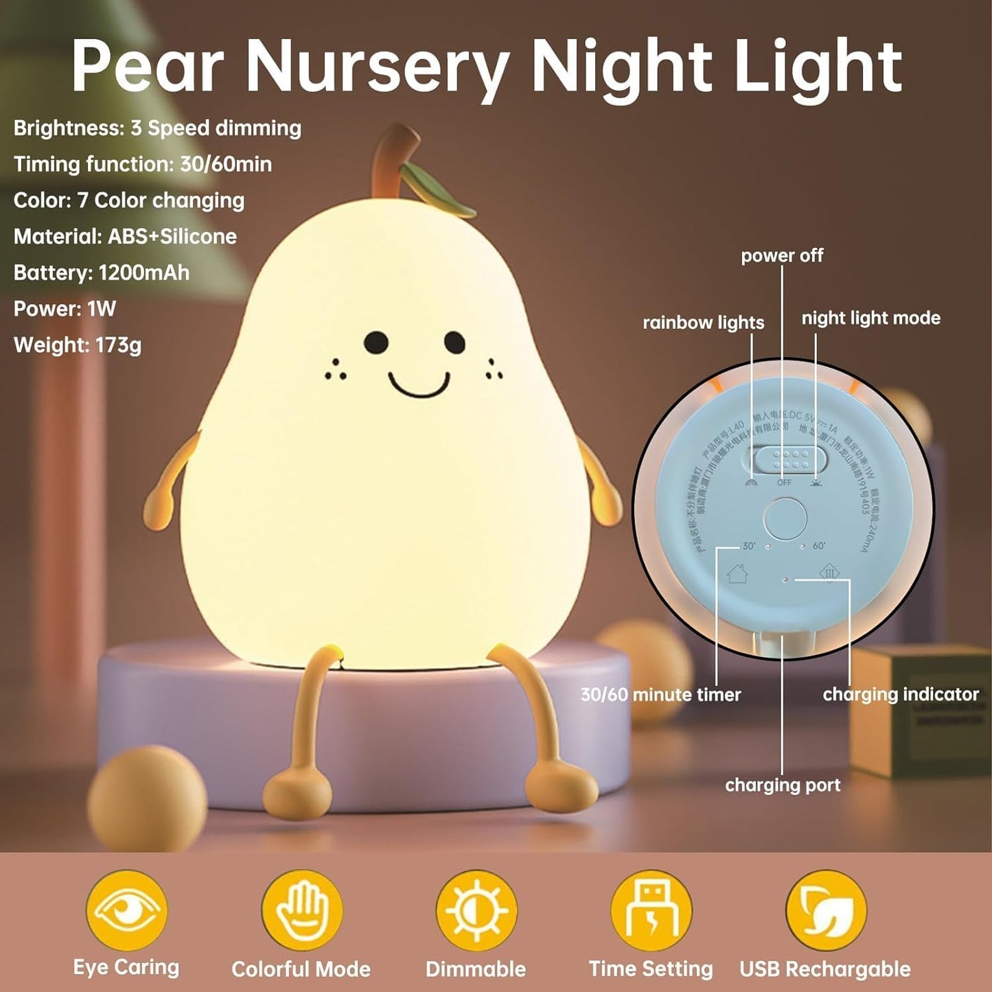 Quickshop Silicon Pear lamp